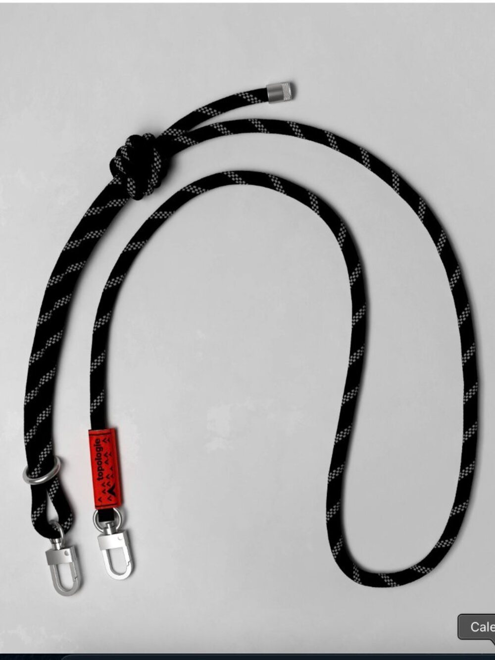 NWT: Topologie 8.0mm Rope Strap for Topologie Wares, Black Reflective